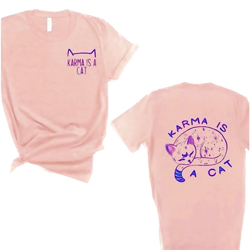 TAYLOR SWIFT Karma Is A Cat T-Shirt | Me & Karma Vibe Like That | Swiftie Gift